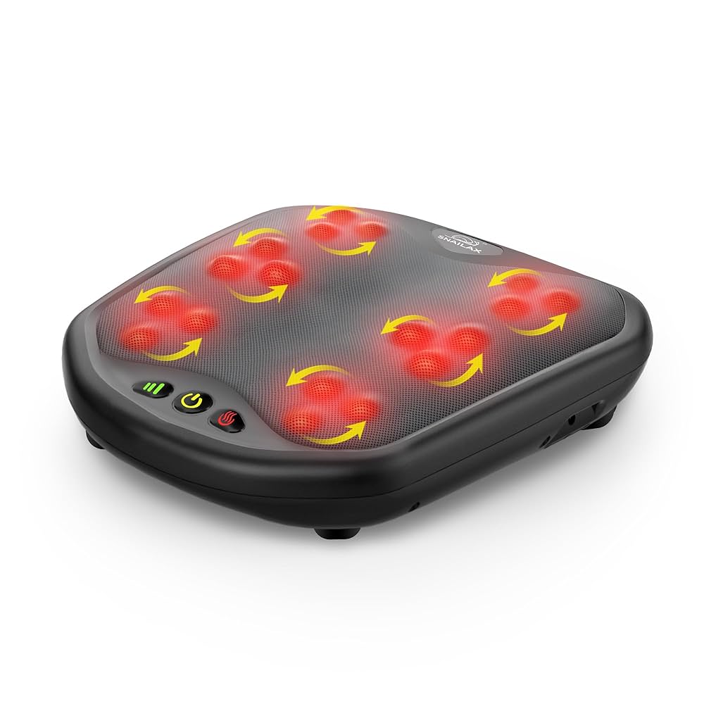 Snailax Shiatsu Foot Massager with Heat and Washable Cover